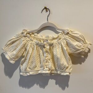 Sunday St Tropez Cloe Embroidered Crop Top size Medium